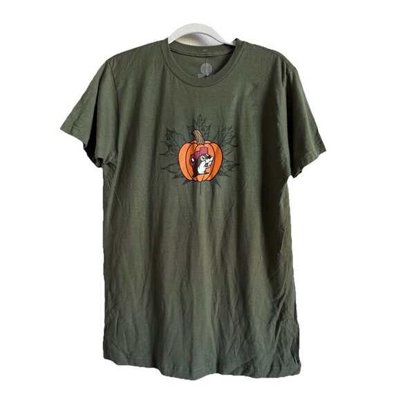 Buc-ees Green Thankful Blessed Pumpkin Thanksgiving Shirt Truck Stop Adult M NEW - Picture 1 of 7